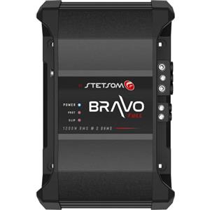 Stetsom Bravo Full 1200 - Amplificatore per auto mono, 2 Ohm, 1200,1 1,2 K Watt RMS, 2Ω audio stabile per auto, qualità del suono HD, crossover e bass boost, altoparlante stereo per auto, subwoofer MD