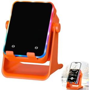 Generic Altoparlante a induzione wireless, altoparlante Bluetooth 5 in 1 con supporto per telefono, supporto per altoparlante audio a induzione ricaricabile con luce RGB, supporto da scrivania regolabile a