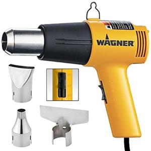 Wagner Spraytech 2417344 HT1000 Kit pistola termica, 3 ugelli inclusi, 2 impostazioni di temperatura 750 ° F e 1000 F, ideale per involucro termoretraibile, ammorbidire vernice, piegare tubi in