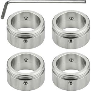 Ztolbriy 4 adattatori per termosifoni in acciaio inox 304, M30 x 1,5, adattatore per termostato Ra, Rav, valvola Ravl, diametro interno 22 mm, adattatore con chiave esagonale