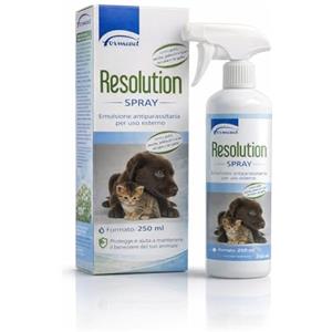 Generico Resolution SPRAY Formevet Antiparassitario per Cane e Gatto, contro Pulci, Zecche, Pidocchi e Acari, 250 ml