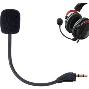 YFYWINSH Microfono ad asta flessibile da 155 mm compatibile con cuffie HyperX Cloud III cablate e wireless, con jack da 3,5 mm e indicatore LED mute per chat vocali chiare durante il gioco.