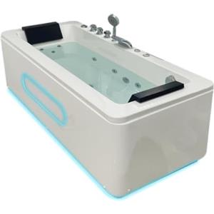 Generico Vasca da bagno Idromassaggio SPA Cromoterapia mod. Teodora 180x80cm Bianca | jacuzzi, terme, massaggio