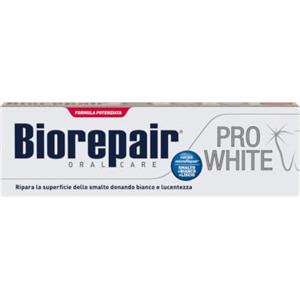 Biorepair, Dentifricio PROWHITE FILLER, Smalto Più Bianco e Liscio, 75 ml | Riempe le Micro-Imperfezioni con Più MicroRepair, Tecnologia Sbiancante PVP, Senza Fluoro e Parabeni, Formula Potenziata