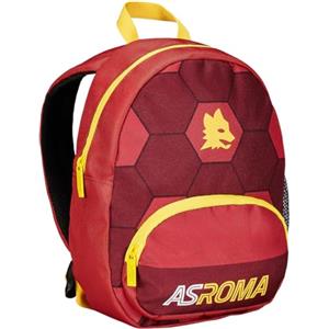 AS Roma Seven Zaino Asilo Small, A.S. ROMA Calcio, Nero Bianco - Tasche Laterali Porta Borraccia, Tasca Frontale, Zainetto Asilo Bambino - Zaino Scuola Kid