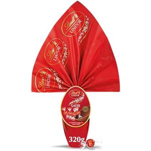 Lindt LINDOR Uova di Pasqua 2026 Cioccolato al Latte, Uovo al Cioccolato al Latte con Praline LINDOR e Sorpresa, 320g