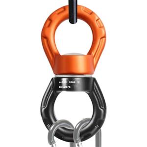 Generico Moschettone Rotante 360 Gradi Rotazione Attrezzo Aerial Yoga | Girello per Bambini per Cameretta, Giochi Interno, Giardino, Portico, Altalena da Albero, Danza Aerea