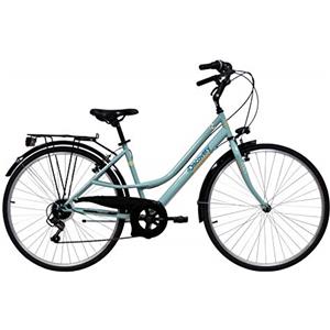 Discovery 28 Acciaio Donna, Bici Trekking Manhattan 28'' Cambio Shimano 6 velocità Colore verdino K500
