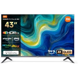 XIAOMI TV Pro 43 pollici 2026,4K UHD QLED Smart Fire TV,HDR10+,L43MB-FPVEU | Triple Tuner DVB-C/S/S2/T/T2, Alexa Voice Control, 2GB+32GB, Compatible with Apple AirPlay