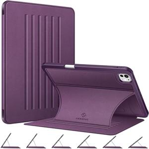 FINTIE Cover Magnetica per iPad Pro 11 Pollici (M5 2025 / M4 2024) | con Portapenna - Angoli Multipli Antiurto Cover Morbida in TPU Protettiva Custodia con Auto Sveglia/Sonno, Viola