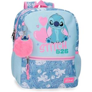 Disney Joumma Disney Stitch Hearts Zaino da Escursione 13" Blu 27x33x11 cm Poliestere 9.8L