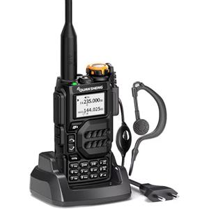 QUANSHENG Walkie Talkie UV-K5 Professionali Radio，200 Canali CTCSS/DCS Walkie Talkie Professionali con Auricolare，Ricetrasmettitore a Lungo Raggio Adatte per Attività all'aperto,Ciclismo,Cantieri