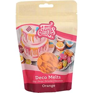 FunCakes Deco Melts Arancione - Inzuppate Sgocciolate, Spruzzate e Decorate! Sciogliere nel Microonde e Versare in Ogni Stampo. Preparare Dolci, Decorare Torte, Biscotti e Cupcake! 250 g