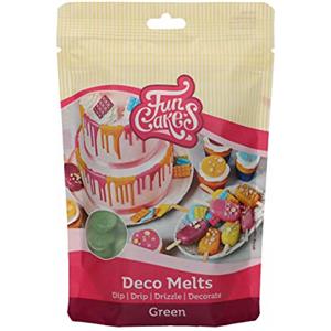 FunCakes Deco Melts Verde - Inzuppate Sgocciolate, Spruzzate e Decorate! Sciogliere nel Microonde e Versare in Ogni Stampo. Preparare Dolci, Decorare Torte, Biscotti e Cupcake! 250 g