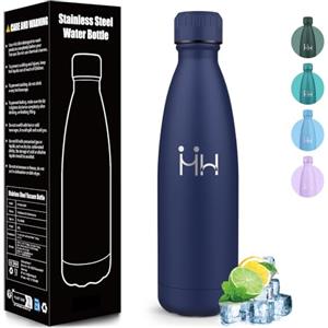 Mulbijeo Borraccia Termica 500ML, Senza BPA, Borraccia Bambini, Acciaio Inossidabile 18/8, Bottiglia Termica A Prova di Perdite, Bottiglia Acciaio Inox per Scuola, Ufficio e Attività All'aperto