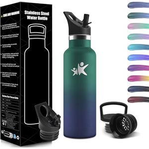 HoneyHolly Borraccia Termica Bambini 500 ML, Senza BPA, Borraccia Termica, 18/8 Acciaio Inox, Bottiglia Termica, Sottovuoto a Doppia Parete, Borracce Termiche, con Cannuccia, Termos per Scuola, Sport