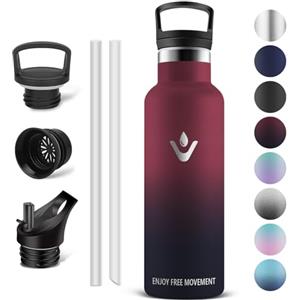 Vikaster Borracce sportive - Borraccia 500ml, Bottiglia acciaio inox, Borracce Senza Perdite, Borraccia con Cannuccia, Bottiglia Termiche Sportiva, Adulto, Scuola, Outdoor