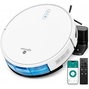 SereneLife Robottino Aspira e Lava Pavimenti, Robot Aspirapolvere, Controllo App, 4 Modalità, Sensori Anti-Caduta, Ricarica Automatica, Pavimenti Durì e Tappeti