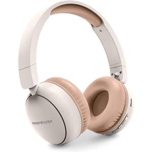 Energy Sistem Radio Color Cuffie Bluetooth con Radio FM (plastica riciclata al 100%, lettore MP3 e Micro SD Player, Tecnologia Bluetooth) Crema