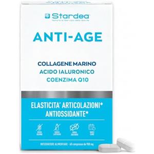 STARDEA Srl Collagene Marino con Acido Ialuronico | 750 mg Collagene e Acido Ialuronico + Q10 Coezima | 60 compresse Collagene idrolizzato | Articolazioni, Pelle e Capelli | Integratori | STARDEA ANTI-AGE