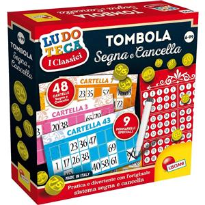 Lisciani Ludoteca - Tombola scrivi e cancella con 48 cartelle