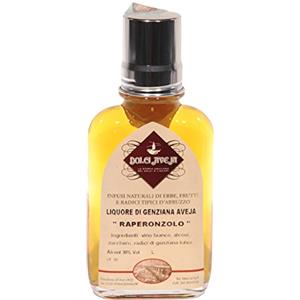 Dolci Aveja Liquore di Genziana, Abruzzese - Lunga Infusione nel Vino per estrarre tutte le eccezionali propietà di questa medicamentosa radice - 100 ml - Dolci Aveja
