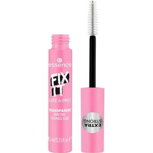 Essence Cosmetics Essence Fix IT LIKE A PRO TRASPARENT BROW FIXING Gel per sopracciglia, trasparente, fissante, traslucido, vegano, privo di nanoparticelle, senza olio, senza parabeni, confezione da 1 (8,5 ml)