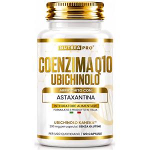 NUTREA PRO Coenzima Q10 Ubichinolo puro 200 mg con Astaxantina 8 mg | Ubiquinol Kaneka ™ 660 mg q10 Ubichinolo | Coenzima Q10 Migliore con Astaxantina | 120 Capsule q10 coenzima | CoQ10 SUPREME NUTREA PRO®