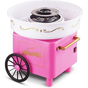 Flyelf Carrello Retrò Macchine per zucchero filato Cotton Candy Famiglia Rosa