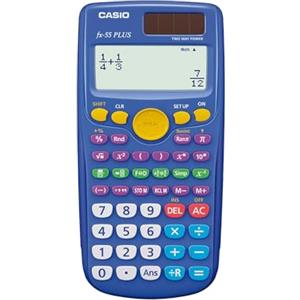 Casio FX-55 PLUS Calcolatrice Scientifica con 240 funzioni e Display Naturale con visualizzazione delle frazioni. Alimentazione combinata