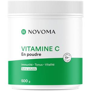 NOVOMA Vitamina C Polvere Pura 500 g, 1000mg Vitamina C per dose, Acido Ascorbico Puro in Polvere Ultra Fine, Sistema Immunitario e Stanchezza, Cucchiaio di Misurazione Incluso (ex Nutrivita)