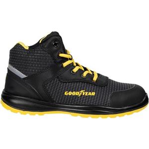 Goodyear S3s Scarpe Antinfortunistiche Traspiranti Nere, Sicurezza sul Lavoro,Modello Alto, categoria S3 - Taglia 39Unisex - Adulto