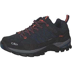 CMP Rigel Low Trekking Shoes Wp, Scarpe da trekking Uomo, B.Blue-Flash Orange, 39 EU