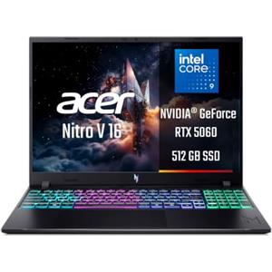 Acer Nitro V 16 | Notebook Gaming | 16" | Core 9 | RTX 5060 | 16GB | 512GB | 16" WUXGA IPS 120Hz | Intel Core 9 270H | NVIDIA RTX 5060 | 16 GB RAM | 512GB SSD | Windows 11 | Tastiera italiana QWERTY