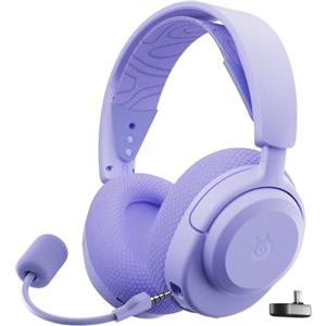 SteelSeries Arctis Nova 3X - Cuffie da gioco multipiattaforma wireless - Controllo via app - Batteria 40h - Driver magnetici al neodimio - 2.4GHz/BT - Mic staccabile - Xbox, PS5, PC, Switch - Lavanda