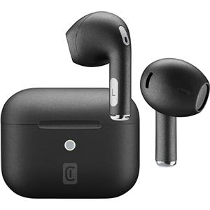 cellularline | CRYSTAL | Auricolari TWS Bluetooth 5.0 Wireless In-Ear con Custodia di Ricarica - Environment Noise Cancelling - Talk Time: 3.5 ore - Ricarica : 1.5 ore - Portata: 10mt - Colore Nero