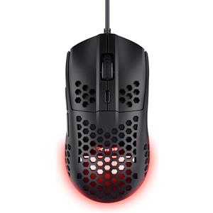 Trust Gaming GXTrust Helox Mouse Gaming Superleggero 65g con Filo, 200-6400 DPI, Nero | 6 Pulsanti Programmabili, Sensore Ottico, Illuminazione RGB, per PC Desktop Laptop