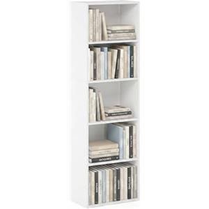 Furinno Pasir Libreria a 5 ripiani aperti, bianco