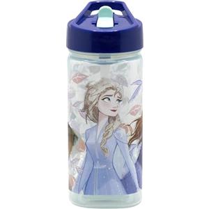 Stor Frozen - Borraccia quadrata con cannuccia incorporata da 510 ml