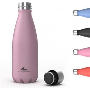 Daikoku, Bottiglia Termica in Acciaio Inossidabile | Doppia Parete Isolante | 100% Antifuga | Sicura e Salutare, Free BPA | Multifunzionale, Sport Ideale thermo Acciaio Inossidabile, Rosa, 350 ML