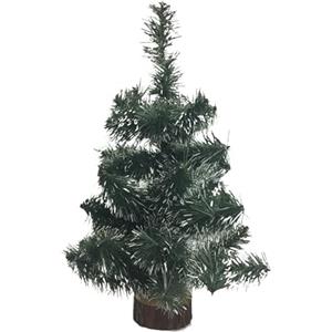 Dmora Albero di Natale Ciardoney 60h cm Verde Ignifugo Si Plastica, No Legno Base Inclusa, Diametro Massimo 20 cm