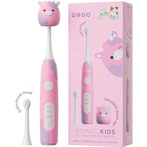 ORDO Sonic Squishmallows Spazzolino Elettrico Bambini, Timer, Patty | Spazzolino elettrico per bambini Squishmallows, 5+ settimane di autonomia, timer 2 minuti, due testine, regalo dai 4+