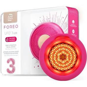 Foreo Ufo 3 Led, Dispositivo per Maschera Viso Idratante 4 in 1, Terapia a Luce Rossa e Nir Ad Azione Profonda, LED a Spettro Completo, Termoterapia, Massaggio T-Sonic, Skin Care Kit Viso, con App