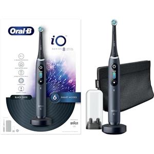 Procter & Gamble Oral-B iO 8 Spazzolino Elettrico, 1 Testina di Ricambio, Custodia, Nero | 1 Testina di Ricambio per Spazzolino Elettrico Ricaricabile, Custodia da Viaggio, Astuccio Magnetico, Pulizia Denti Efficace