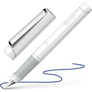 Schneider 160249 penna stilografica base piuma, M, bianco