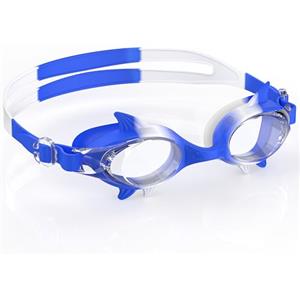 Ambienden Occhiali Piscina Unisex con Visione Grandangolare 180° HD e Design Squalo, Occhialini Nuoto Antiappannamento e Protezione UV per Bambini 3-10 Anni