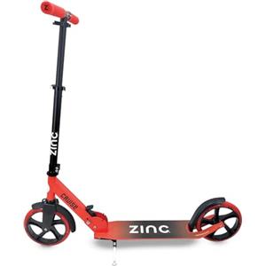 Zinc Kids Scooter - Big Wheel Kick Scooter for Ages 6+, Foldable 2-Wheel Scooter with 200mm Wheels, Lightweight, Height Adjustable, Rear Footbrake, Supports up to 100kg