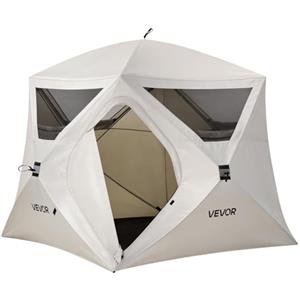 VEVOR Tenda da Campeggio per Esterno, Tenda a Cabina Istantanea Pop-up per 4 Persone con Finestre in Rete, Ventilazione Migliorata, con Borsa per il Trasporto, per Escursionismo Vacanze in Famiglia