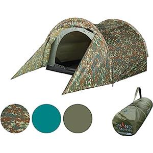 GRAND CANYON Robson 2, tenda a tunnel per 2 persone, impermeabile, molto spazio e spazio di archiviazione, buona ventilazione, tenda per trekking, campeggio, attività all'aperto