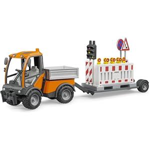 bruder 02693 - VarioCar Sicurezza stradale | con rimorchio e kit di sicurezza stradale, veicolo per la riparazione stradale, macchinina